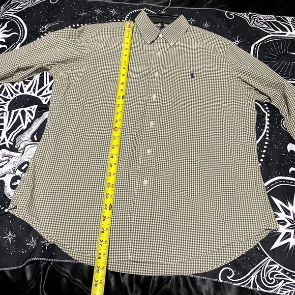 Polo Ralph Lauren Button-Down Shirt Mens L Brown Gingham Classic Preppy Business - Picture 5 of 7